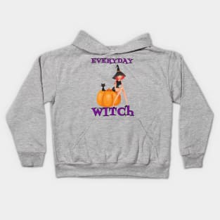 Everyday Witch Happy Halloween Wiccan Mystery Magic Gift Kids Hoodie